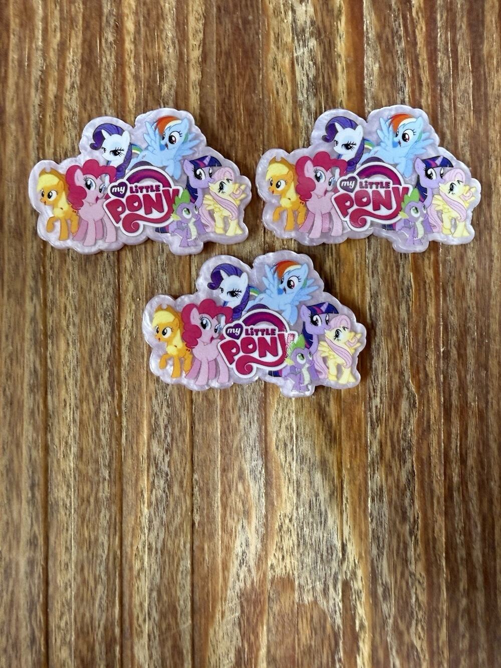 3 Pc My Little Pony Acrylic Flatbacks